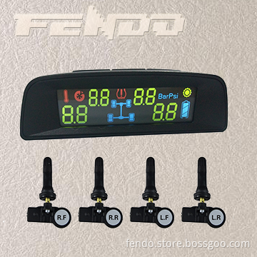 built-in Solar LCD Color screen Large solar panels waterproof IP6K7K tire pressure monitoring system